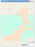 De Baca County Wall Map Color Cast Style
